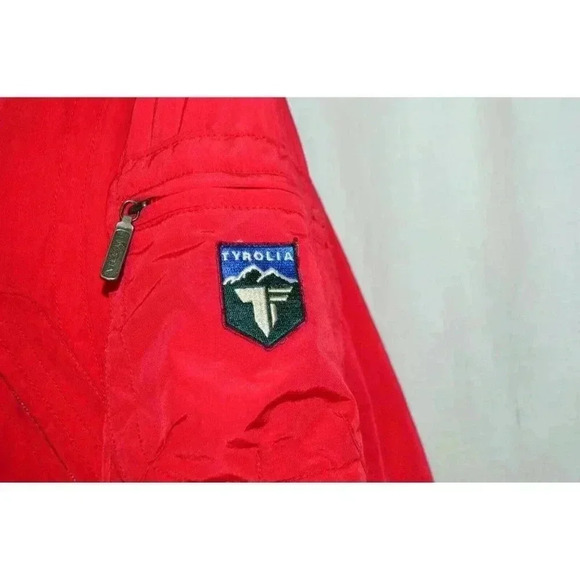 Tyrolia Snowsuit One Piece Womens Petite Size 12 Solid Red Vintage 1980s Era Ski - Picture 4 of 6